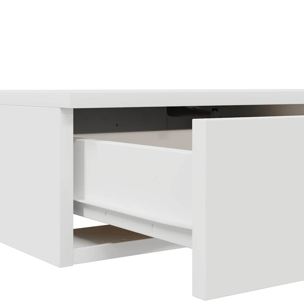Bedlades met lade Wit 160 x 36,5 x 16,5 cm Bewerkt hout