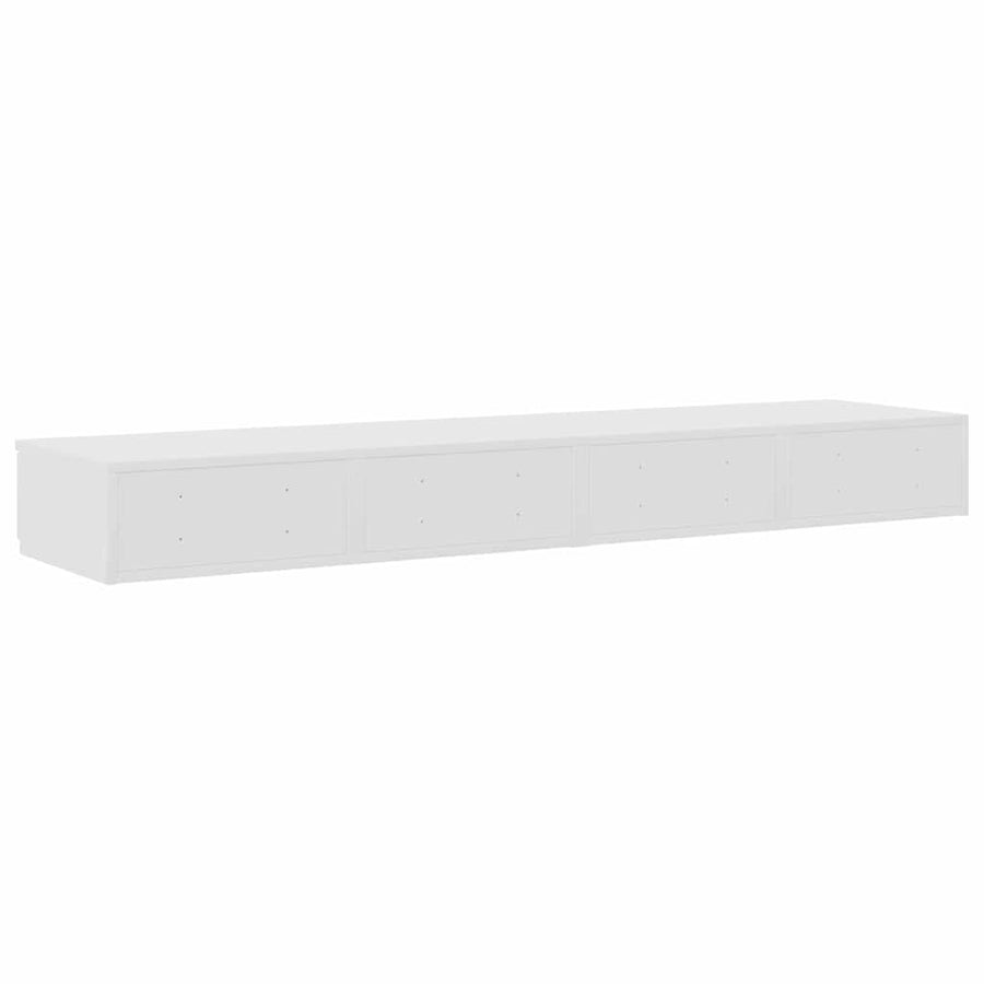 Bedlades met lade Wit 160 x 36,5 x 16,5 cm Bewerkt hout