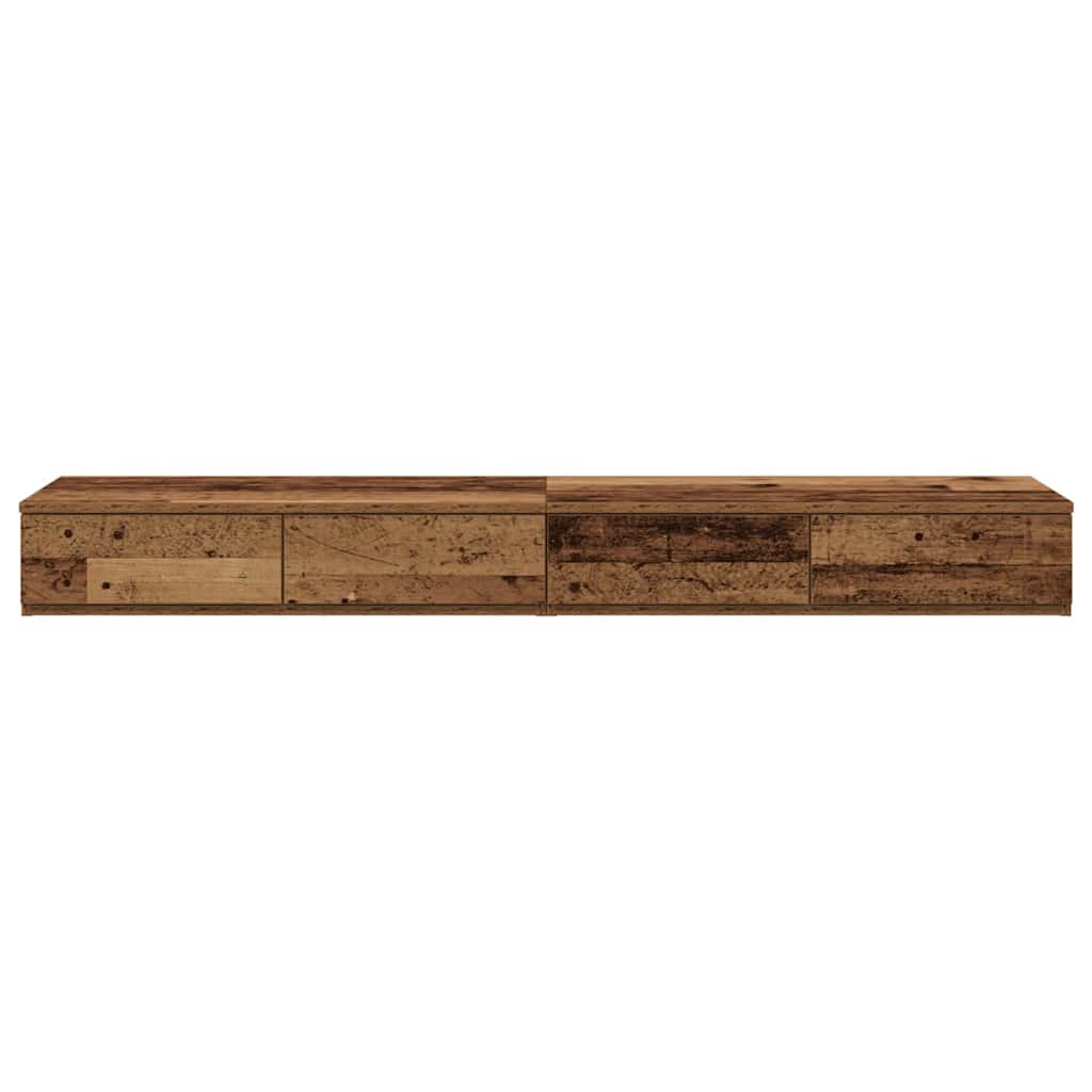 Bedlades Met Lade Oudhout Bewerkt Hout 160 x 36,5 x 16,5 cm