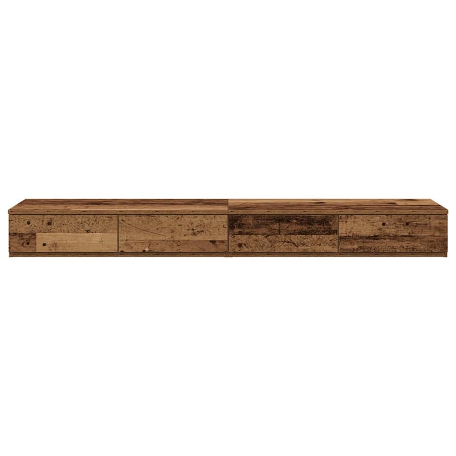Bedlades Met Lade Oudhout Bewerkt Hout 160 x 36,5 x 16,5 cm