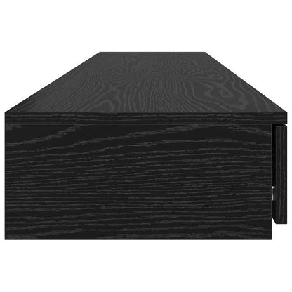 Bedlades met lade Zwart Eiken 180 x 36,5 x 16,5 cm Bewerkt hout
