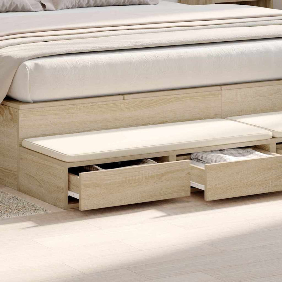 Bedlades Sonoma Eiken 180 x 36,5 x 16,5 cm Bewerkt hout