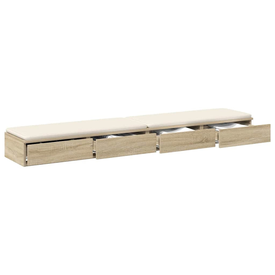 Bedlades Sonoma Eiken 180 x 36,5 x 16,5 cm Bewerkt hout