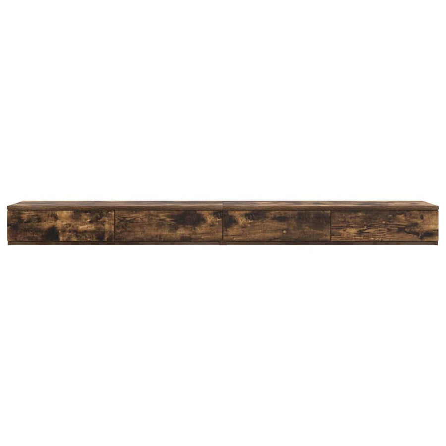 Bedlades Gerookt eiken 180 x 36,5 x 16,5 cm Bewerkt hout