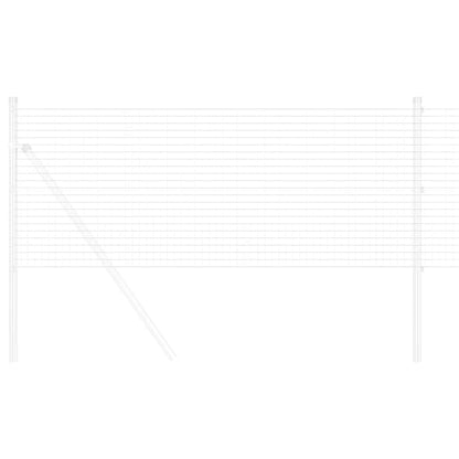 Gelast Draad Omheining Rood Geometrisch Zilver 0.4 x 10 m