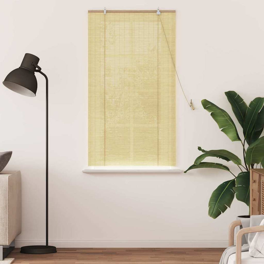 Raambuiten & Gordijnen met gordijnen Naturel 80 x 160 cm Bamboe