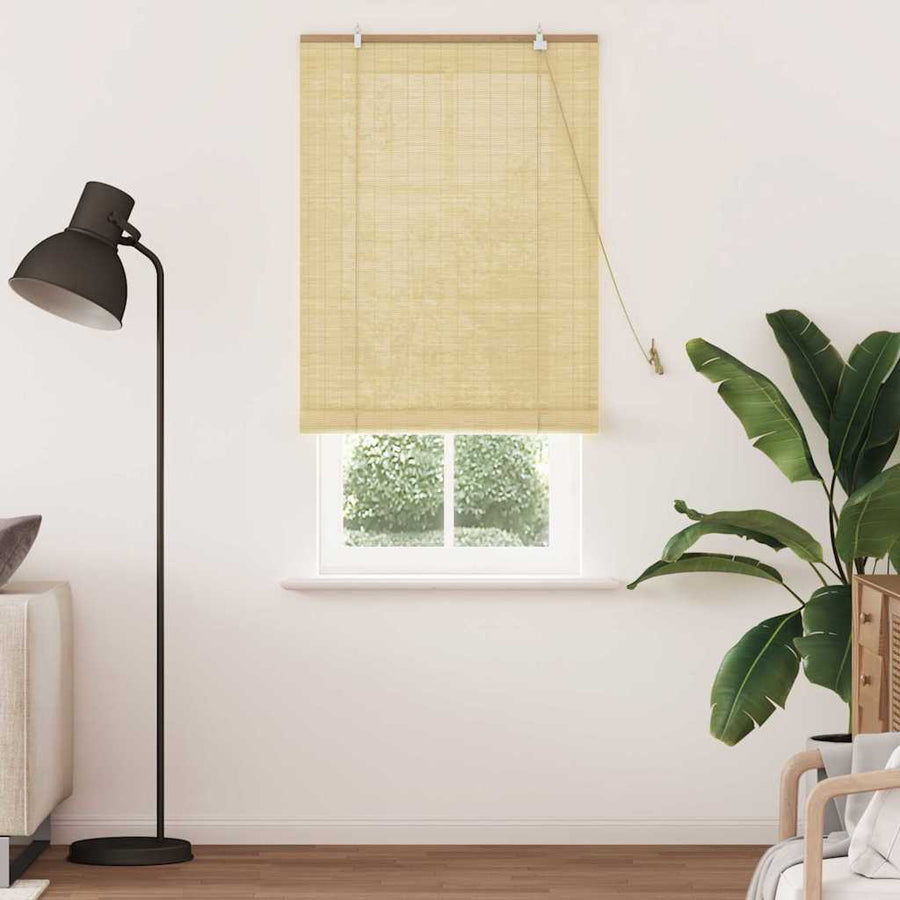 Raambuiten & Gordijnen met gordijnen Naturel 90 x 220 cm Bamboe