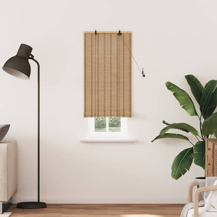 Rolgordijn met gordijnen Natuur 60 x 220 cm Bamboe