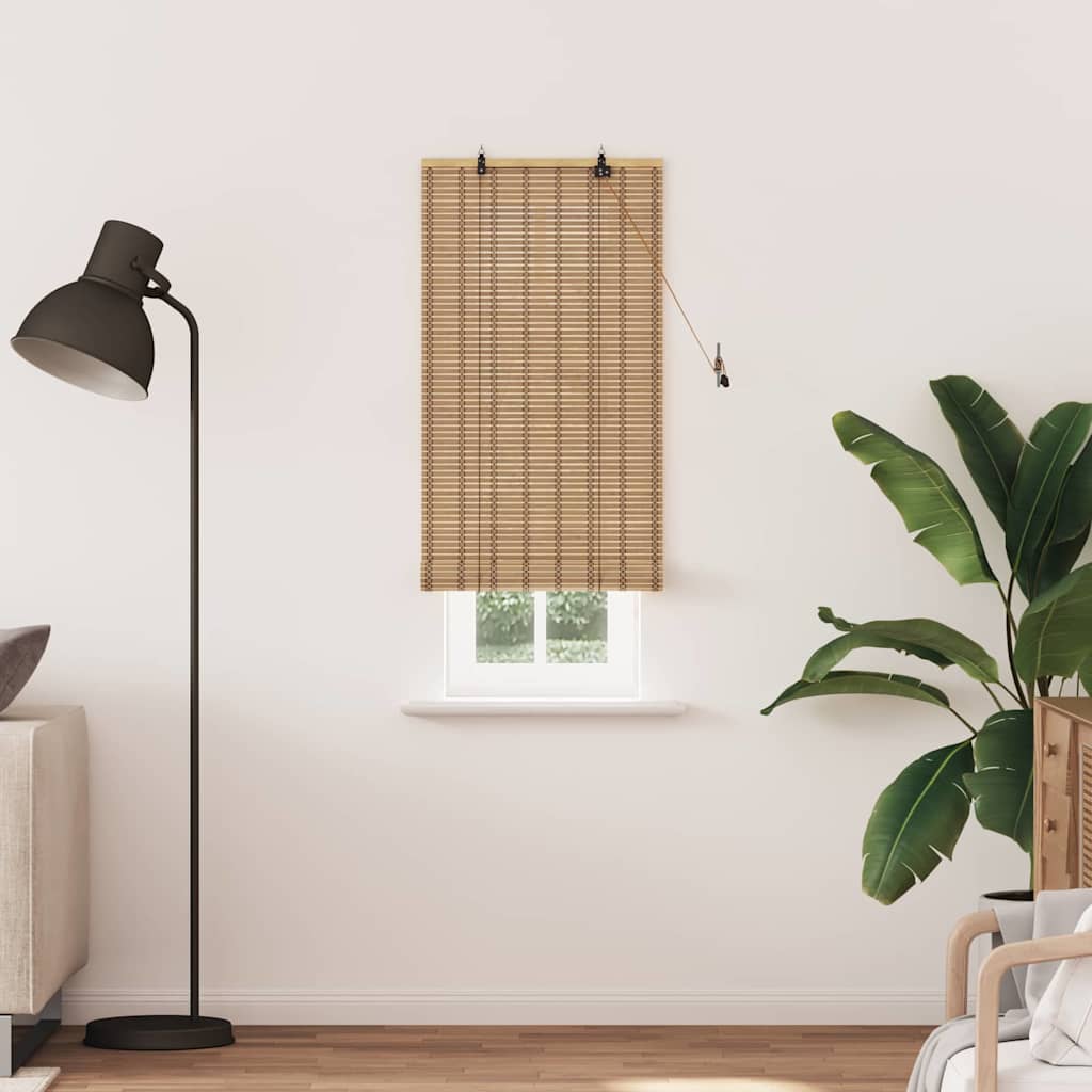 Rolgordijn met gordijnen Natuur 80 x 220 cm Bamboe