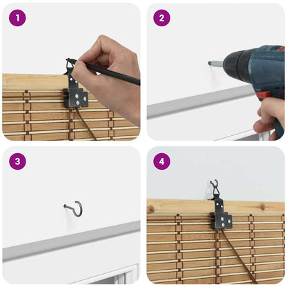 Raamrolgordijnen & Schaduwdoeken Licht Bruin 110 x 220 cm