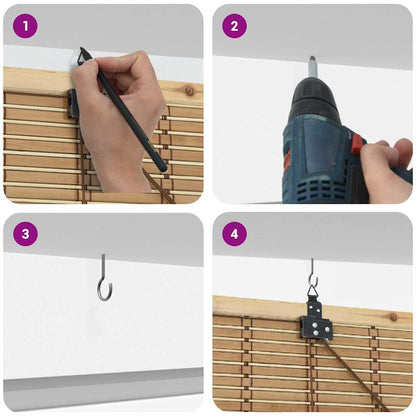 Raamrolgordijnen & Schaduwdoeken Licht Bruin 110 x 220 cm