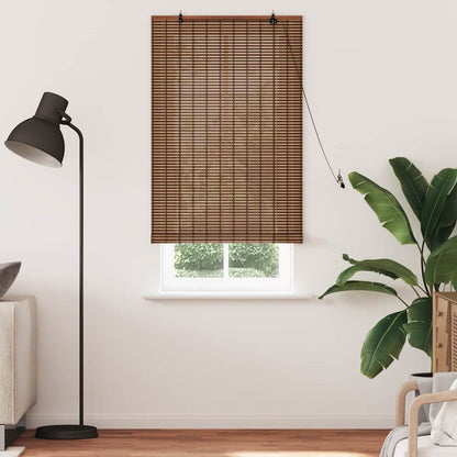 Rolgordijn met gordijnen Bruin 90 x 220 cm Bamboe