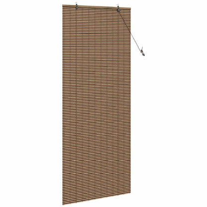 Rolgordijn met gordijnen Bruin 90 x 220 cm Bamboe
