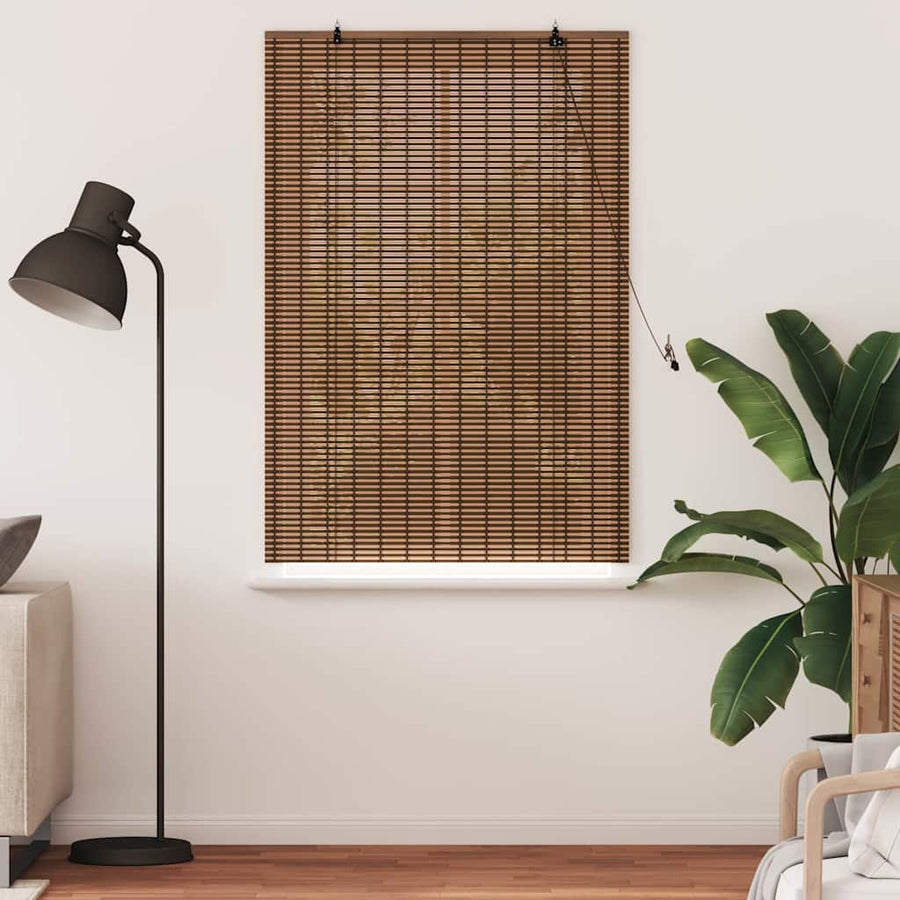 Raambuiten & Gordijnen met gordijnen Bruin 100 x 160 cm Bamboe
