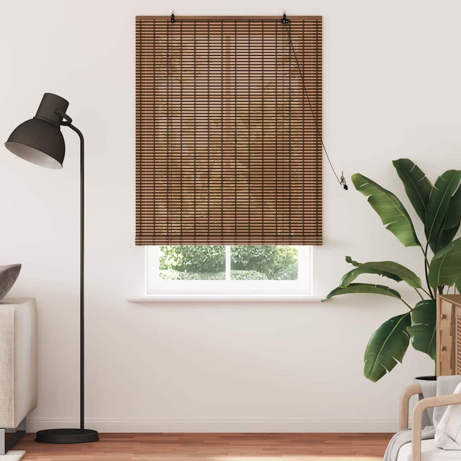 Raambuiten & Gordijnen met gordijnen Bruin 110 x 220 cm Bamboe