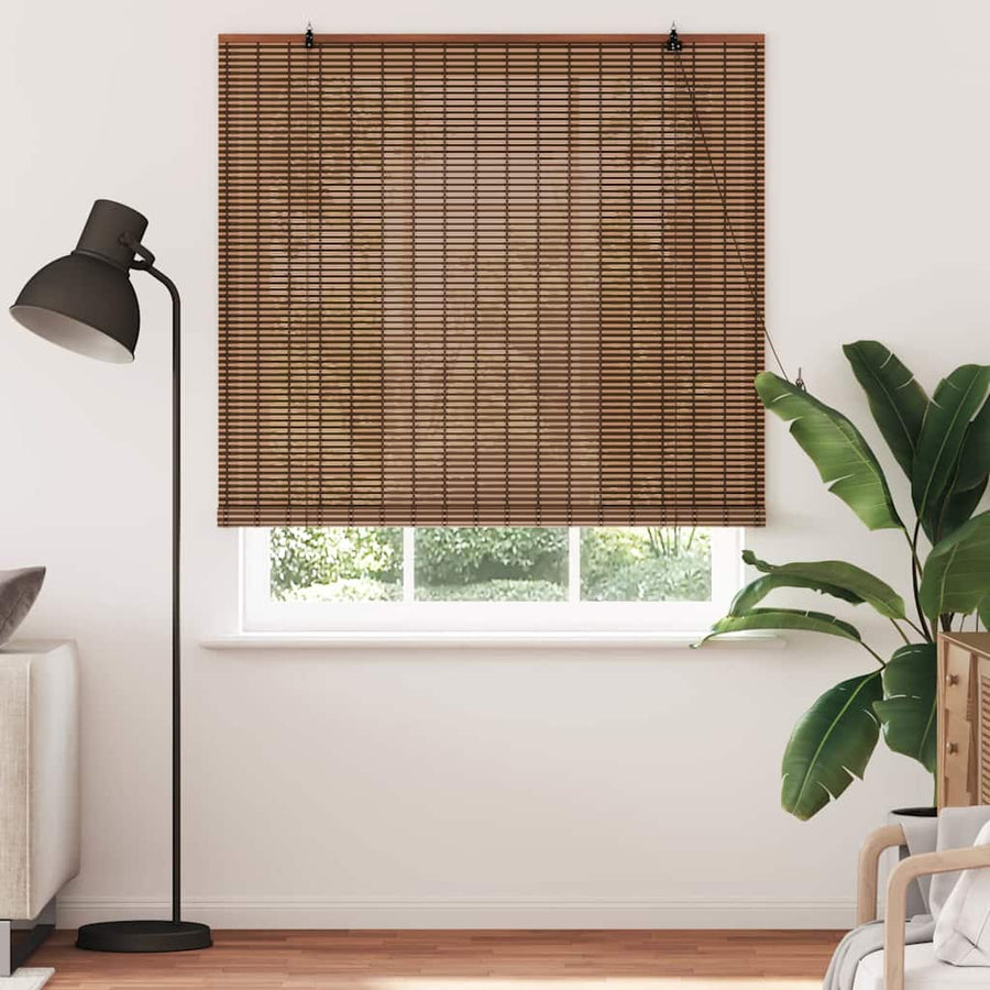 Raambuiten & Gordijnen met gordijnen Bruin 150 x 220 cm Bamboe