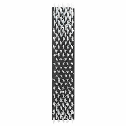 Vee borstels Zwart en Wit 50 x 10 x 6.5 cm Kunststof en Staal