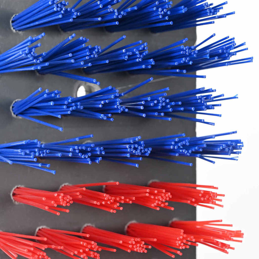 Vee borstels Rood en blauw 50 x 10 x 6.5 cm Kunststof en Staal