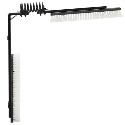 Vee borstels Verstelbaar Zwart en Wit 84 x 10 x 91 cm PVC