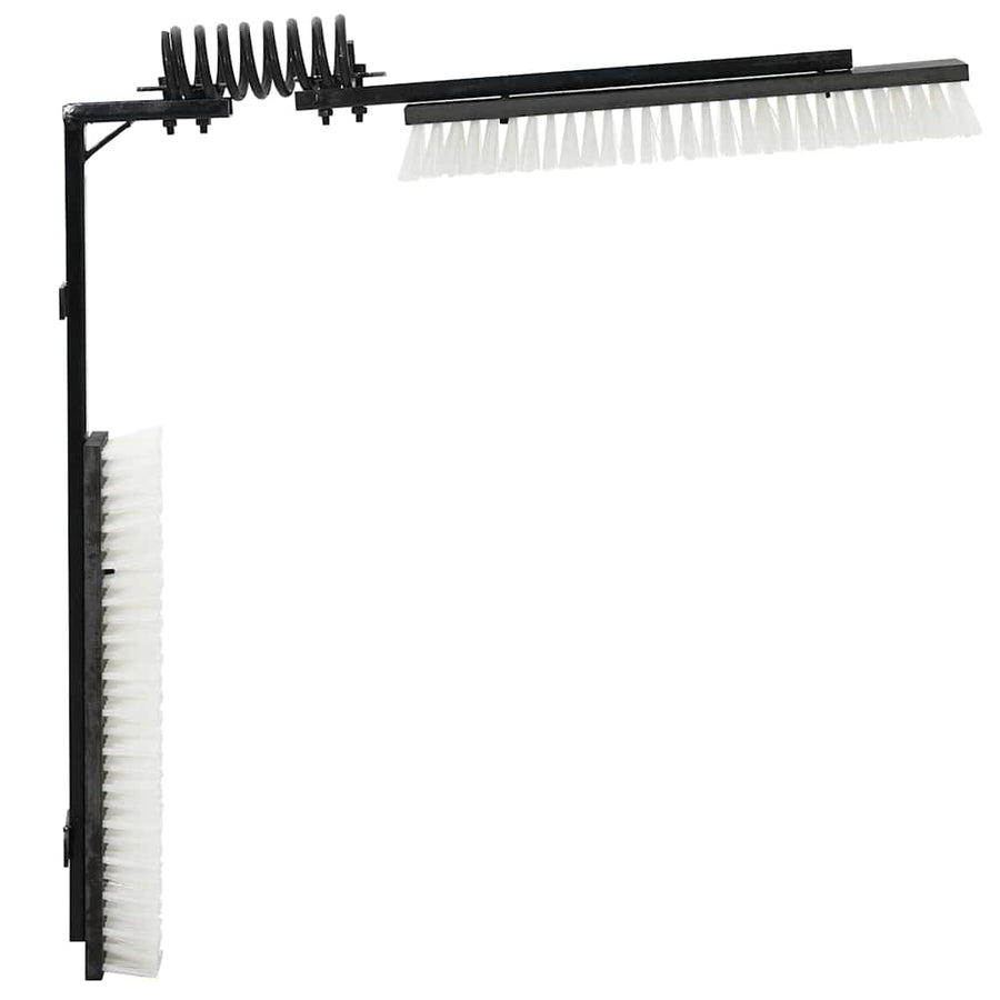 Vee borstels Verstelbaar Zwart en Wit 84 x 10 x 91 cm PVC