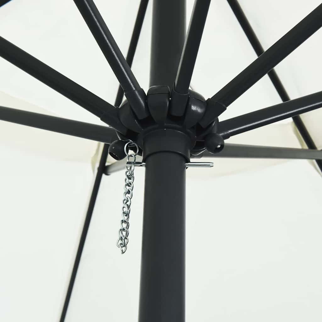 Tuinparasol 395 X 395 X 245 Cm Polyester En Staal Zand
