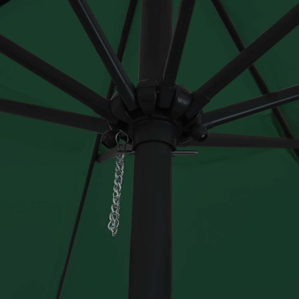 Tuinparasol Groen 395 x 395 x 245 cm Polyester en staal