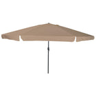 Tuinparasol 395x395x245 cm taupe polyester staal