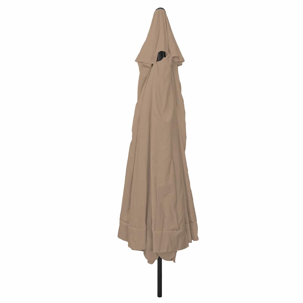 Tuinparasol Taupe 395 x 395 x 245 cm Polyester en staal