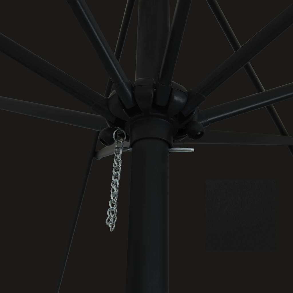 Tuinparasol Zwart 395 x 395 x 245 cm Polyester en staal