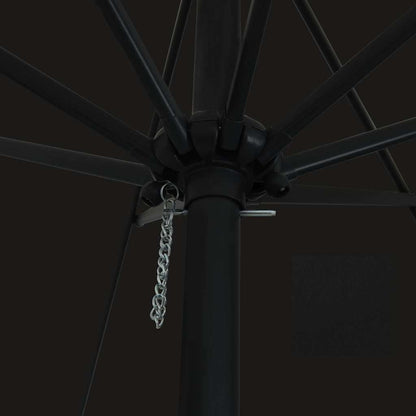 Tuinparasol Zwart 395 x 395 x 245 cm Polyester en staal