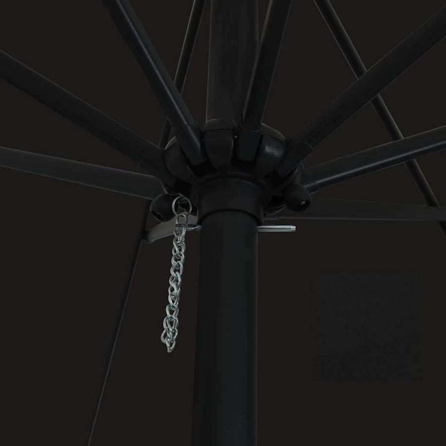 Tuinparasol Zwart 395 x 395 x 245 cm Polyester en staal