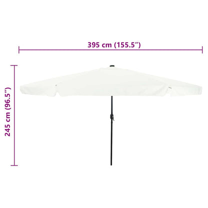 Tuinparasol Zand en Antraciet 395 x 395 x 245 cm Polyester