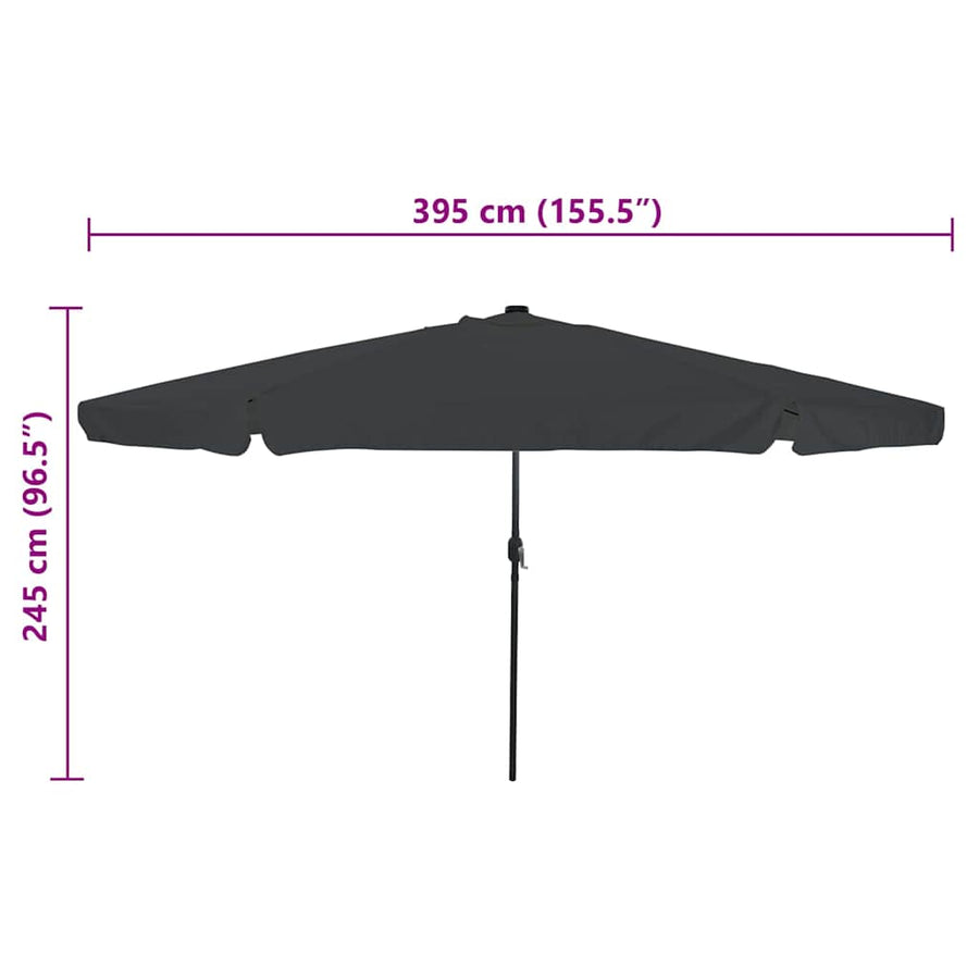 Tuinparasol Antraciet 395 x 395 x 245 cm Polyester