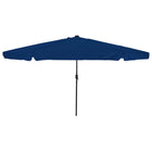 Tuinparasol 395x395x245 cm azurblauw polyester LED