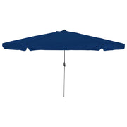 Tuinparasol 395x395x245 cm azurblauw polyester LED