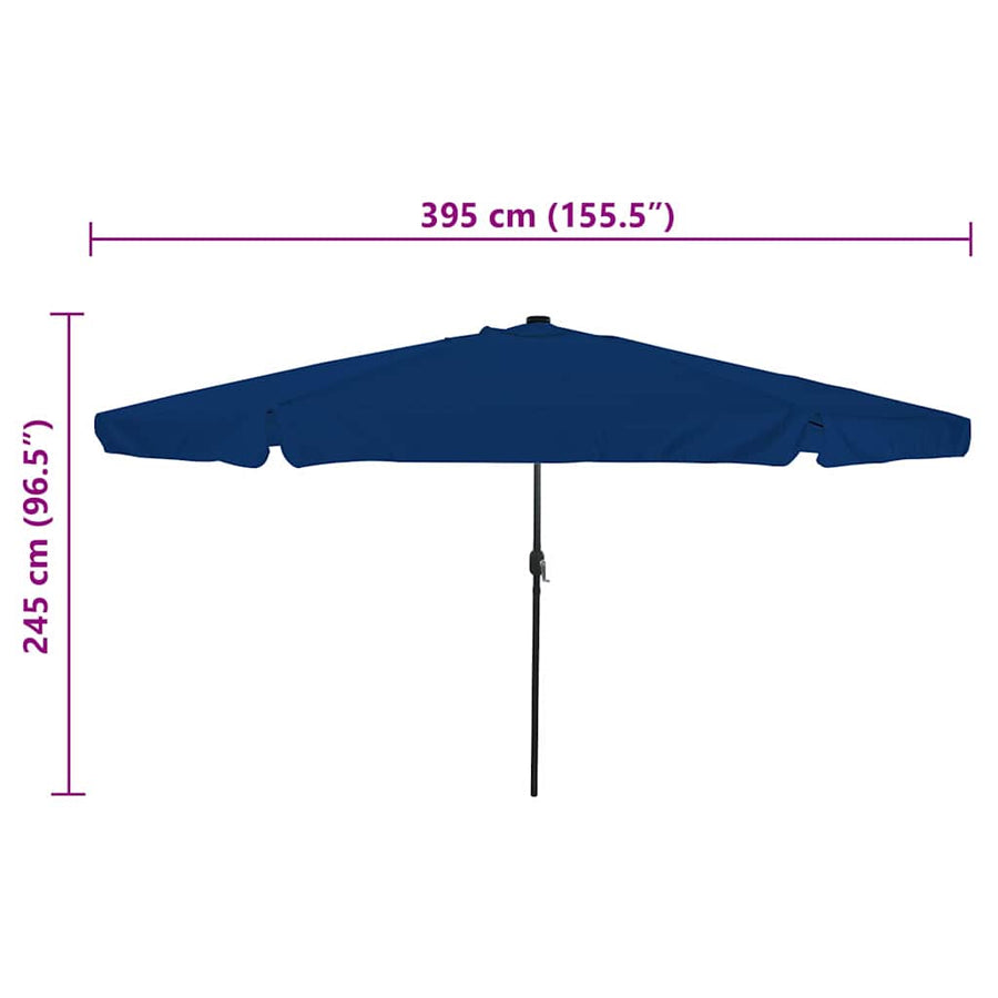 Tuinparasol Azurblauw 395 x 395 x 245 cm Polyester