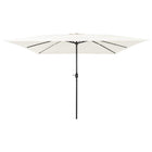 Tuinparasol 295x295x245 cm zand polyester staal