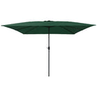 Tuinparasol 295x295x245 cm groen polyester staal