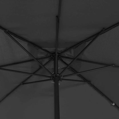 Tuinparasol Antraciet 295 x 295 x 245 cm Polyester en staal