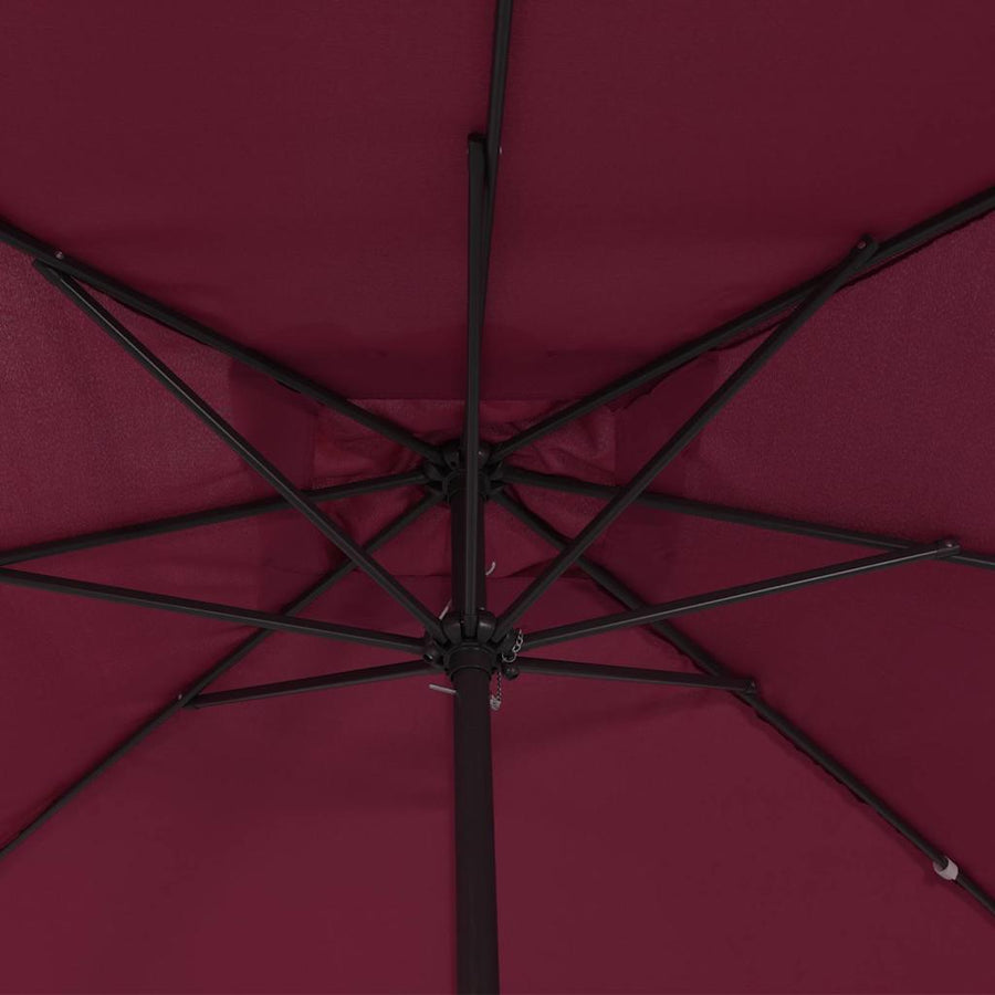 Tuinparasol Bordeaux Rood 295 x 295 x 245 cm Polyester en staal