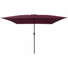 Tuinparasol 295x295x245 cm bordeaux rood polyester staal