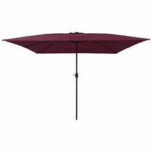 Tuinparasol Bordeaux Rood 295 x 295 x 245 cm Polyester en staal