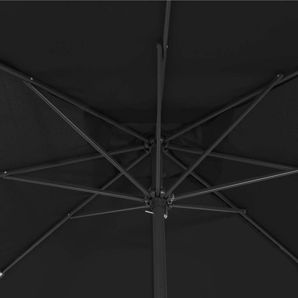 Tuinparasol Zwart 295 x 295 x 245 cm Polyester en staal
