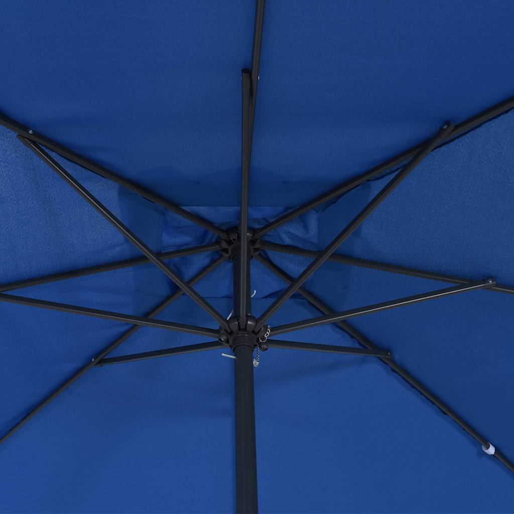 Tuinparasol Azurblauw 295 x 295 x 245 cm Polyester en staal