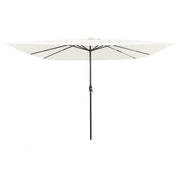 Tuinparasol 295x295x245 cm zand polyester staal