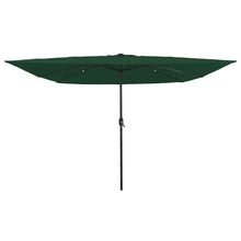 Tuinparasol Groen 295 x 295 x 245 cm Polyester en staal