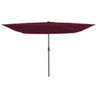 Tuinparasol 295x295x245 cm bordeaux rood