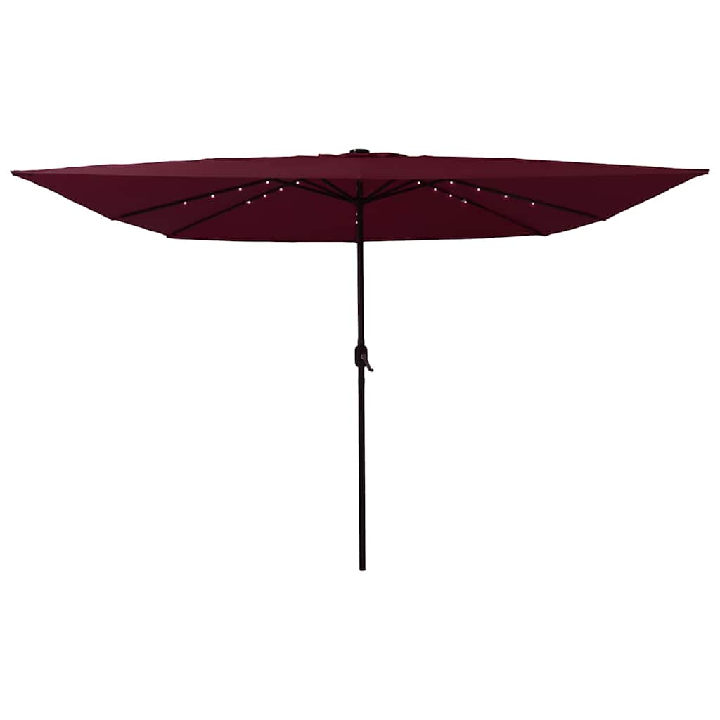 Tuinparasol Bordeaux Rood 295 x 295 x 245 cm Polyester en staal