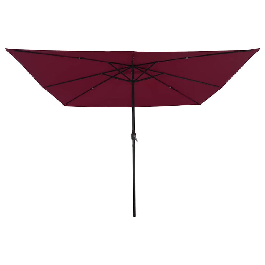 Tuinparasol Bordeaux Rood 295 x 295 x 245 cm Polyester en staal