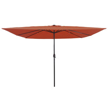 Tuinparasol Terracotta 295 x 295 x 245 cm Polyester en staal